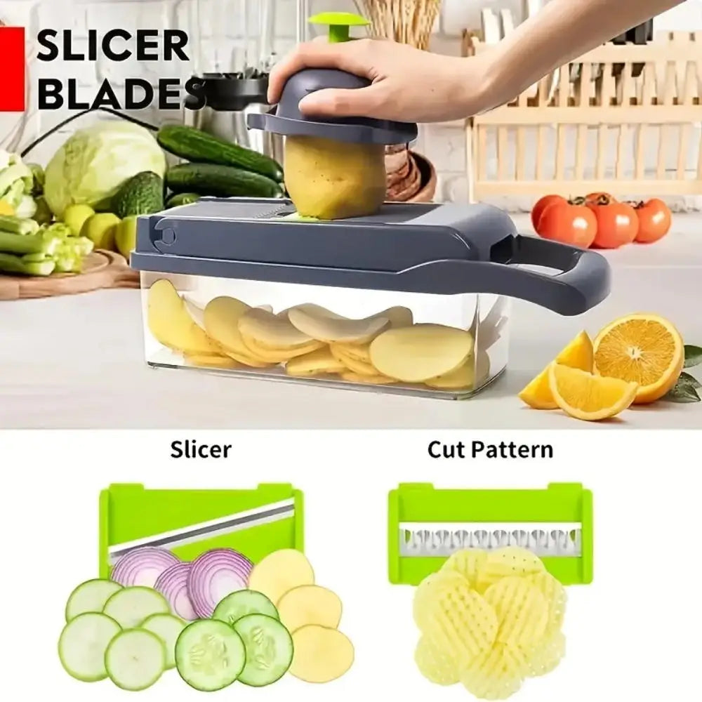 14-in-1 Multifunctional Vegetable Chopper - Your Ultimate Kitchen Assistant!